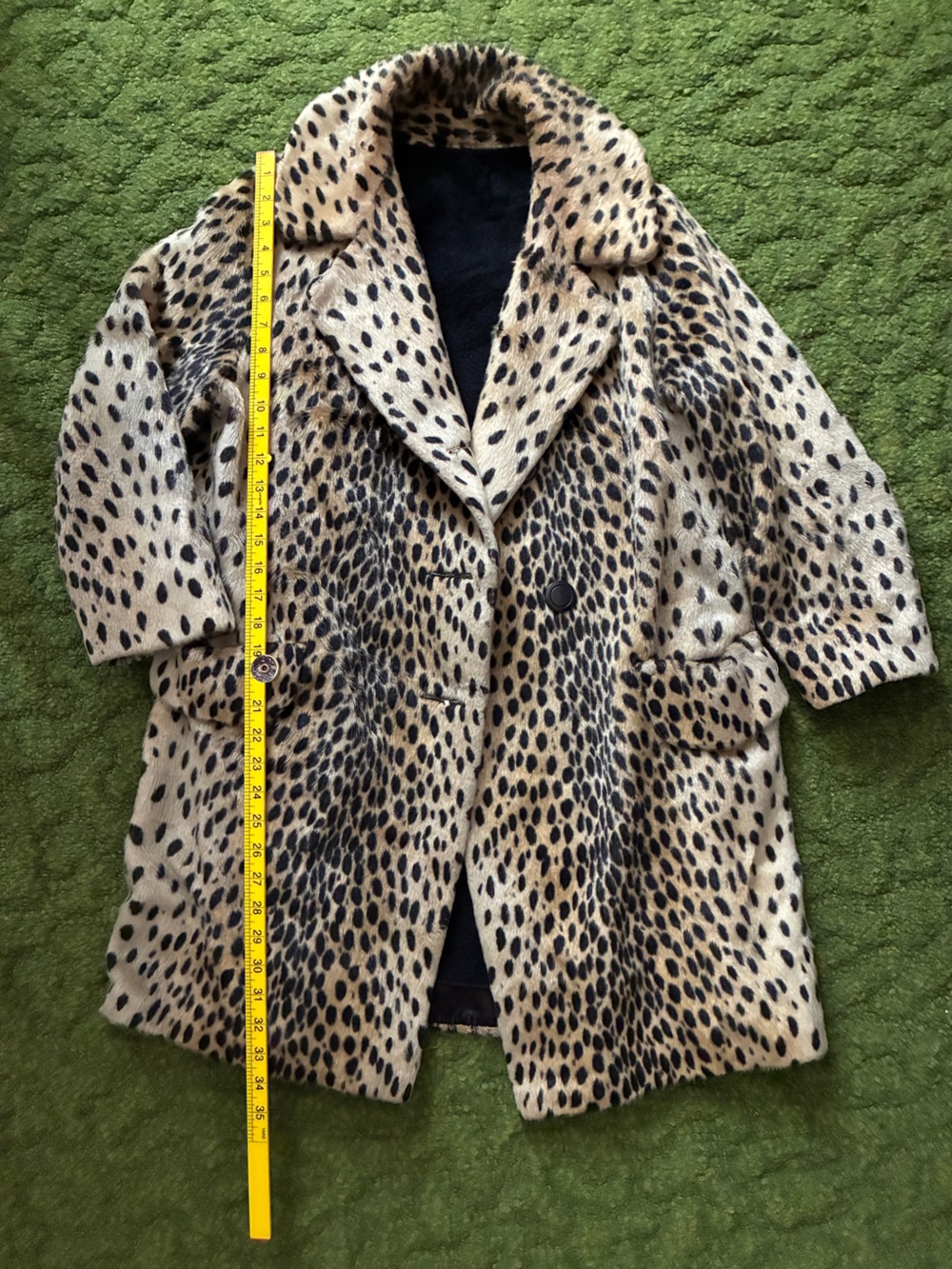 Vintage Cheetah Spotted Faux Fur Coat - Picture 9 of 12
